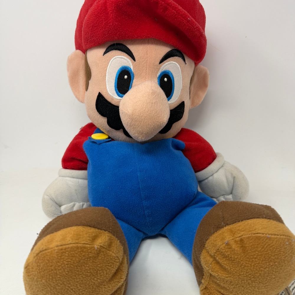 Nintendo Plush Toy Kids OS Super Mario Red Blue 2015 Franco Mfg EUC